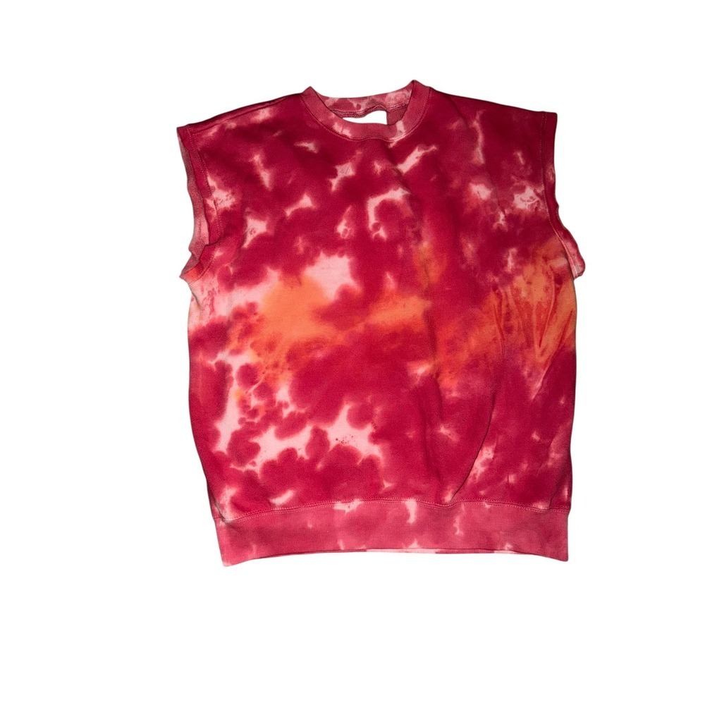 La Detresse Tropical Oversized Tie-Dye Sleeveless Pullover Sz M Dopamine Boho